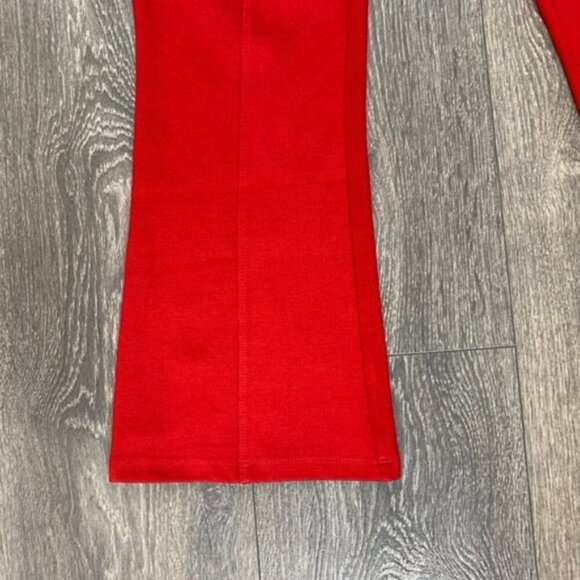 Revolve Lovers and Friends Lee Crop Pants Flare Wide Leg High Waist Red Small - Picture 8 of 13